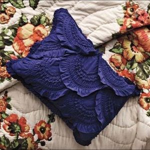 RARE ANTHRO RIVULET STANDARD SHAMS — COBALT